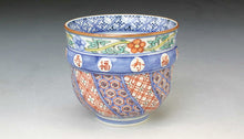 Load image into Gallery viewer, 京焼・清水焼 高野昭阿弥 色絵捻古紋小湯呑