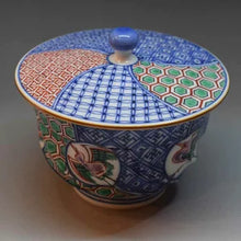 画像をギャラリービューアに読み込む, 京焼・清水焼 叶松谷 捻赤祥瑞鳥丸紋蓋付汲出椀