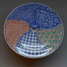 画像をギャラリービューアに読み込む, 京焼・清水焼 叶松谷 捻赤祥瑞鳥丸紋蓋付汲出椀