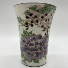 将图片加载到图库查看器,京焼・清水焼 土渕陶あん(陶あん窯) 藤・牡丹フリーカップ(タンブラー)