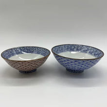 将图片加载到图库查看器,京焼・清水焼 山本壹楽(壹楽窯) 青赤七宝組飯碗