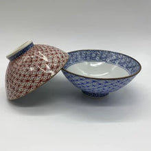 将图片加载到图库查看器,京焼・清水焼 山本壹楽(壹楽窯) 青赤七宝組飯碗