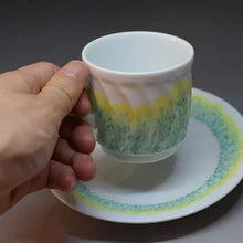 画像をギャラリービューアに読み込む, 京焼・清水焼 叶松谷 コーヒーカップ 菜の花