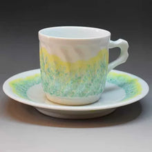 画像をギャラリービューアに読み込む, 京焼・清水焼 叶松谷 コーヒーカップ 菜の花