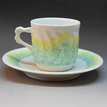画像をギャラリービューアに読み込む, 京焼・清水焼 叶松谷 コーヒーカップ 菜の花