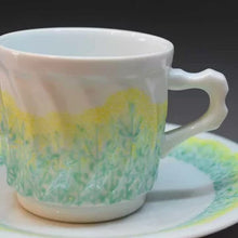 画像をギャラリービューアに読み込む, 京焼・清水焼 叶松谷 コーヒーカップ 菜の花