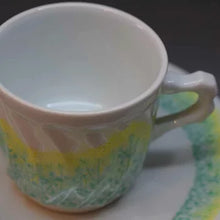 画像をギャラリービューアに読み込む, 京焼・清水焼 叶松谷 コーヒーカップ 菜の花