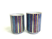 画像をギャラリービューアに読み込む, 京焼・清水焼 今橋炭渓(炭渓窯) 五彩十草組湯呑