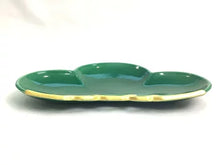 将图片加载到图库查看器,京焼・清水焼 今橋炭渓(炭渓窯) 青交趾つる松長皿