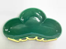 将图片加载到图库查看器,京焼・清水焼 今橋炭渓(炭渓窯) 青交趾つる松長皿