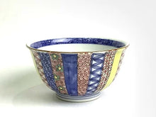 Load image into Gallery viewer, 京焼・清水焼 加藤雲泉(雲泉窯) 色絵風船小紋飯碗
