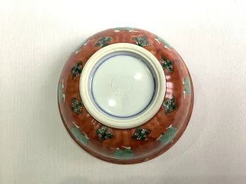 清水焼  京焼  加藤 雲泉  花唐草茶碗 2268-1.jpg