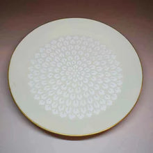 Load image into Gallery viewer, 京焼・清水焼 今橋炭渓(炭渓窯) 中皿 白花8寸皿