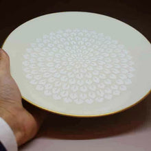 Load image into Gallery viewer, 京焼・清水焼 今橋炭渓(炭渓窯) 中皿 白花8寸皿