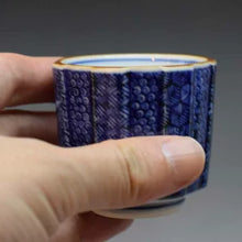 画像をギャラリービューアに読み込む, 京焼・清水焼 叶松谷 染付古紋ぐいのみ