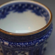 画像をギャラリービューアに読み込む, 京焼・清水焼 叶松谷 染祥瑞馬画ぐい呑み