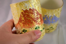 画像をギャラリービューアに読み込む, 京焼・清水焼 今橋炭渓(炭渓窯) 金彩富士山組湯呑