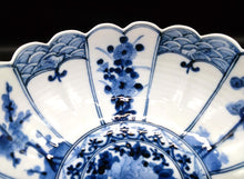 Load image into Gallery viewer, 九谷焼　山本長左　樹花紋菊型中鉢
