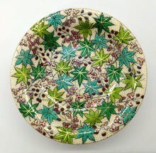 画像をギャラリービューアに読み込む, 香仁　青紅葉とアケビの花高台小皿

