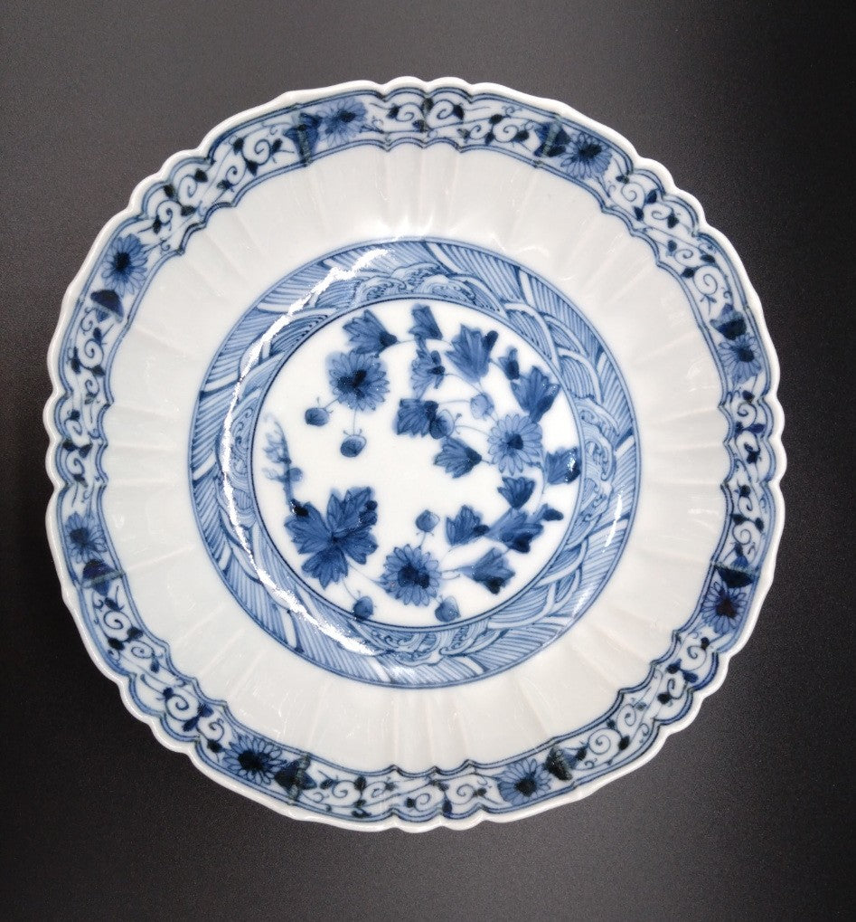 九谷焼 山本長左 菊唐草浅鉢 – SEIKADO