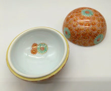 画像をギャラリービューアに読み込む, 香仁　菊尽くし香合　赤とあさぎ色
