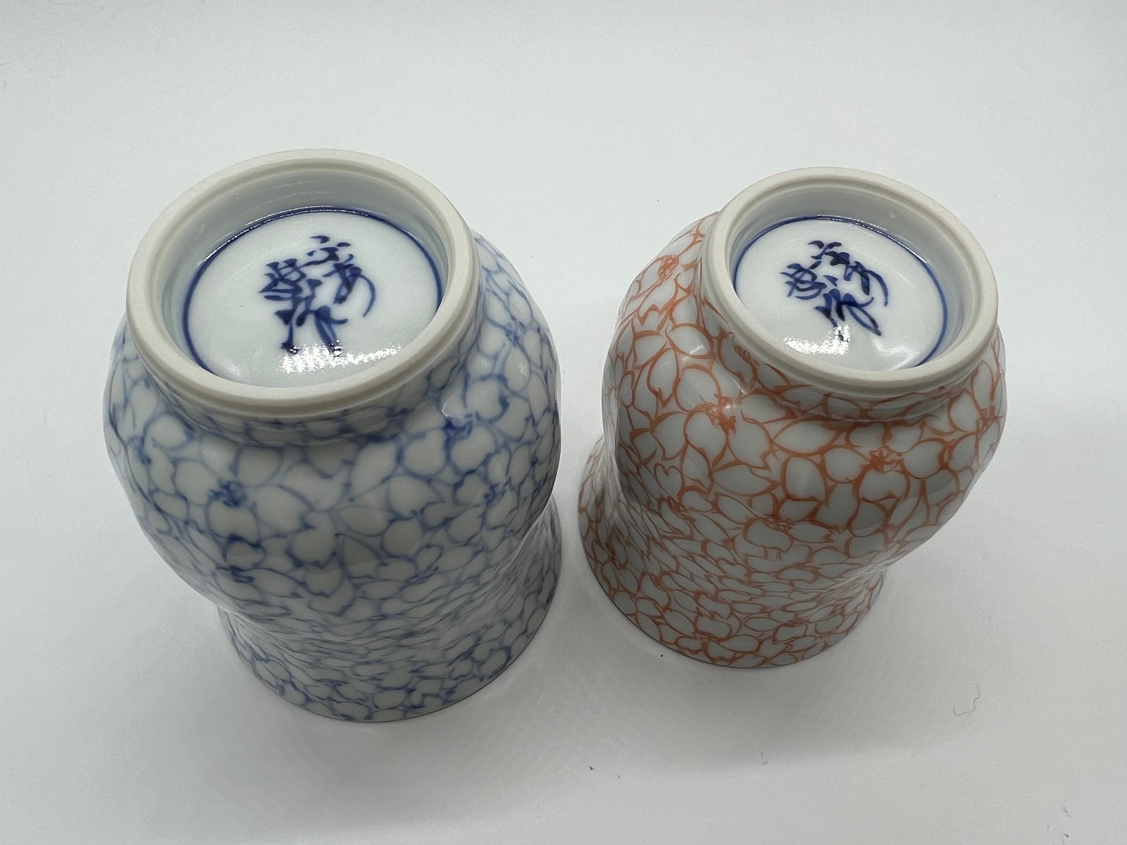 美品京焼・清水焼　お茶呑茶碗 5客SET　三島花紋(みしまかもん)　治兵衛　QJM403　陶器 茶道具