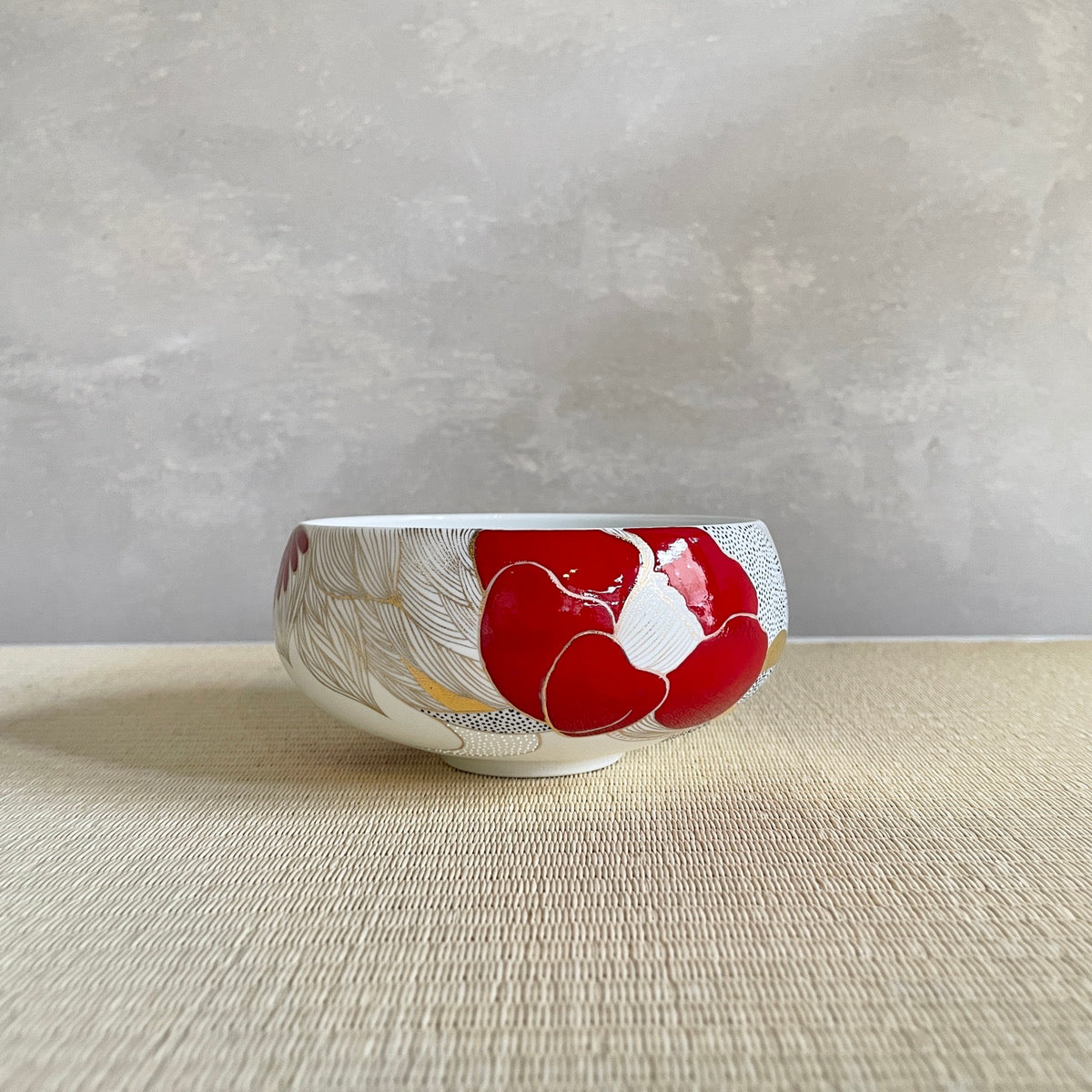 陶あん京焼清水焼 伝統工芸色絵付け 茶道具抹茶碗 桜絵付