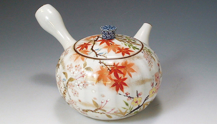 京焼・清水焼 山本壹楽(壹楽窯) 彩花鳥急須 – SEIKADO
