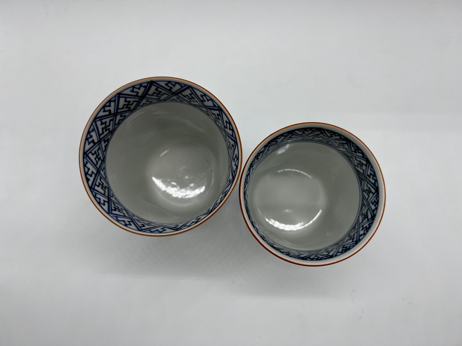 京焼 清水焼 陶器 夫婦組飯碗 舞い花 紙箱入 Kyo-yaki. Set of 2