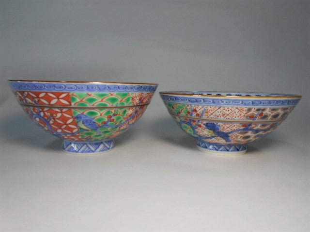京焼・清水焼 高野昭阿弥 南京赤絵 組飯碗 – SEIKADO