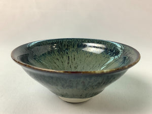 Kyo ware/Kiyomizu ware Yoshimasa Kimura Green tenmoku sake cup