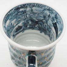 Load image into Gallery viewer, 京焼・清水焼 村田幸之介(六齋窯) 山水松紋マグカップ
