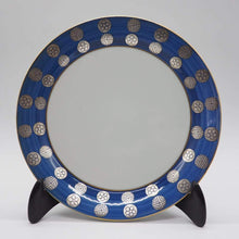 将图片加载到图库查看器，Kyo Ware/Kiyomizu Ware Imahashi Tankei (Tankei Kiln) Gosu Ginsai Marumon 6-inch Plate
