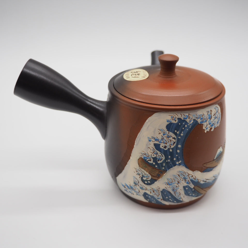 Tokoname ware stone dragon teapot (Ukiyo-e)