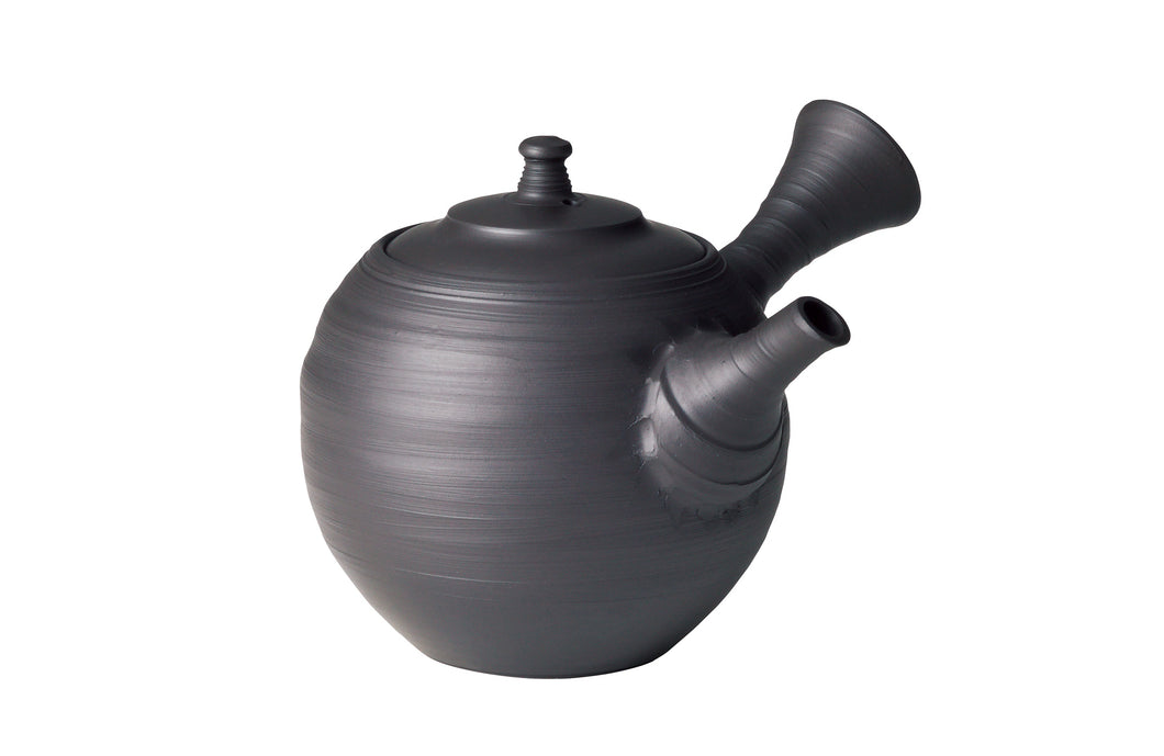 Tokoname ware Murakoshi Fugetsu black clay teapot