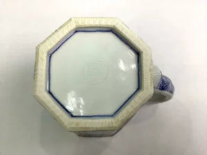 京焼・清水焼 加藤雲泉（雲泉窯) 色絵風船小紋八角マグカップ